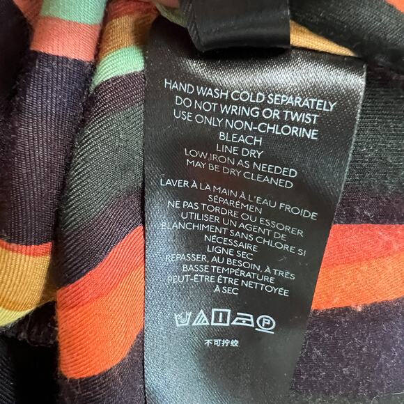 Anthropologie Runi Striped  Slip Dress ChevronMidi Crisscross Back Flowy Boho XS - Picture 12 of 13